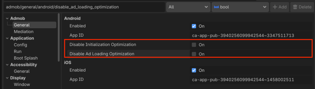 Optimize Initialization Settings